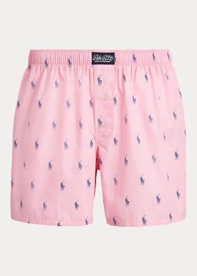 Boxer Polo Ralph Lauren Hombre Rosas / Azules - Signature Pony Cotton - FLDKU5340